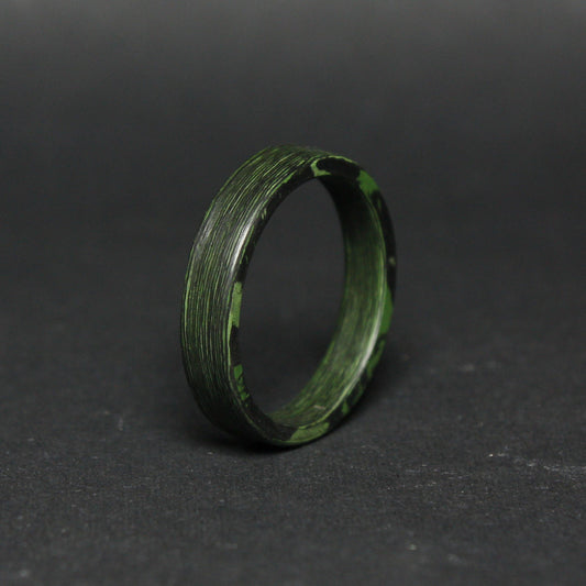 Green Infused Carbon Fiber Ring