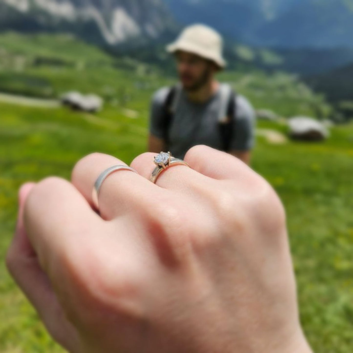 White Gold Diamond Engagement Ring