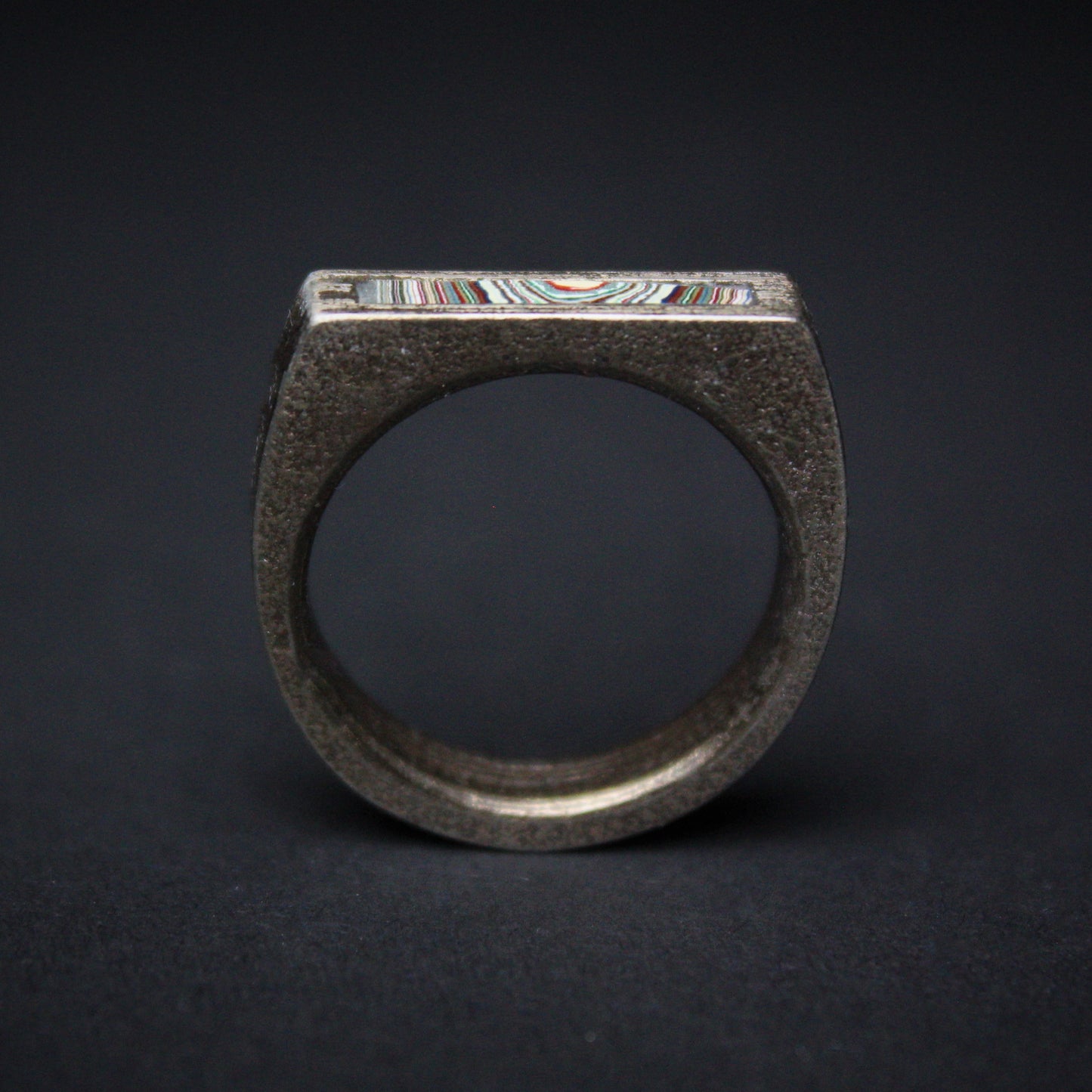 3D Printed Ring Inlaid with 1960's Ford Fordite