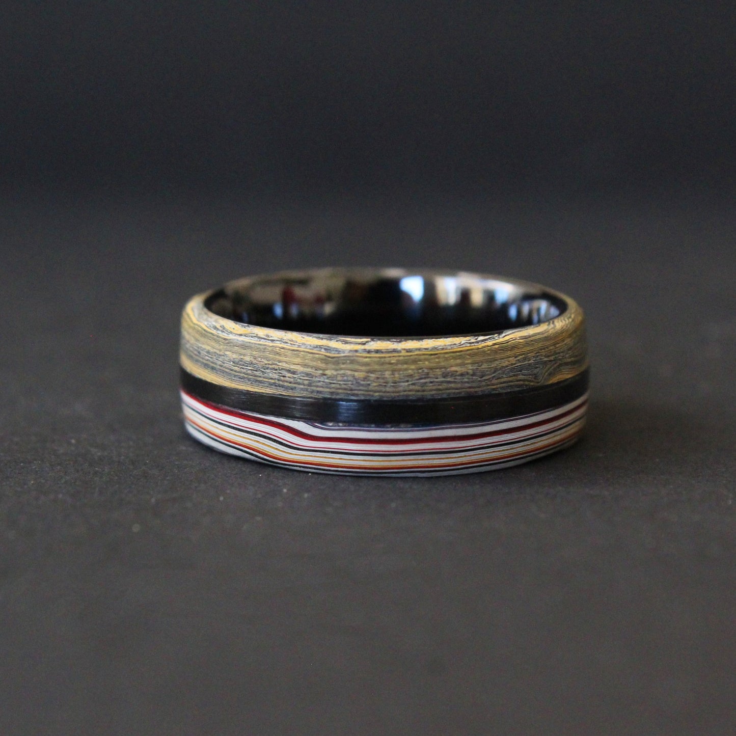 Truckin' - Black Ceramic Core, CAT and Kenworth Fordite