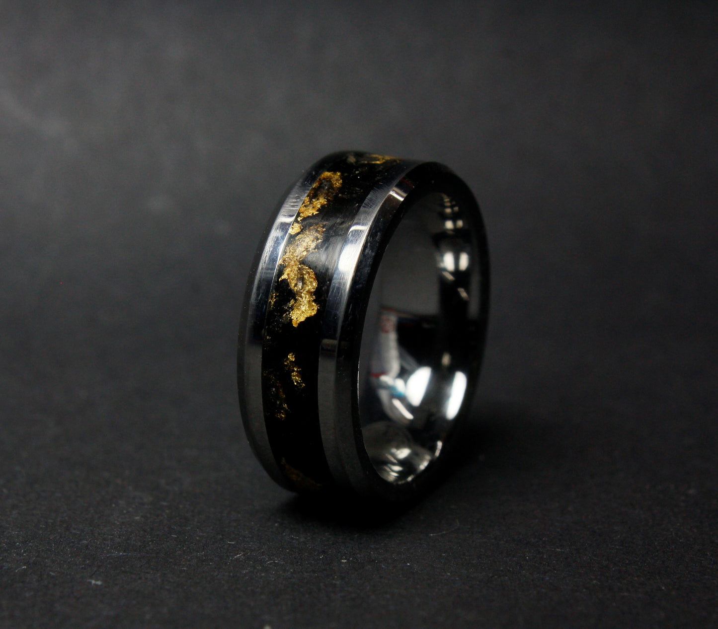 Gold and Tungsten Ring