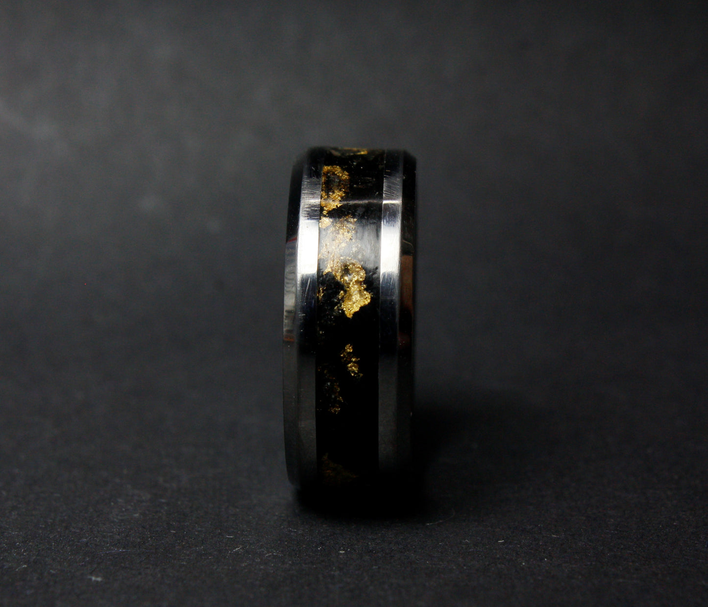 Gold and Tungsten Ring