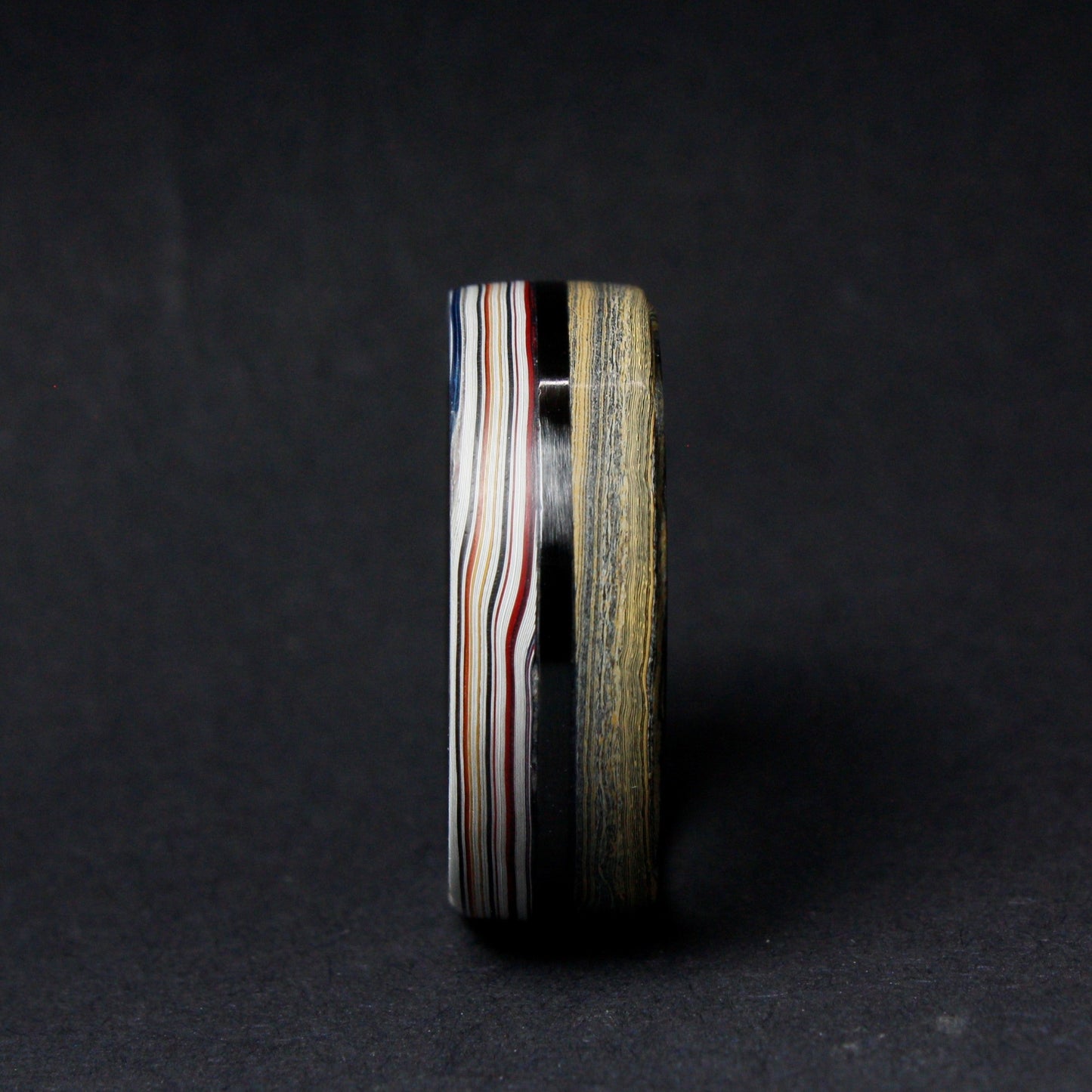 Truckin' - Black Ceramic Core, CAT and Kenworth Fordite