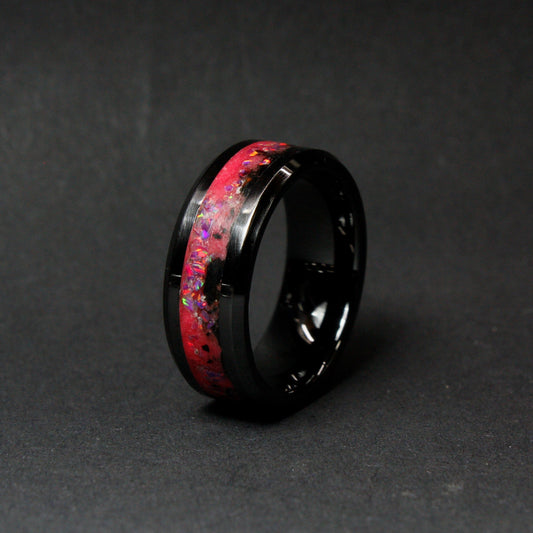 The Horsehead Nebula Ring - Black Ceramic Band