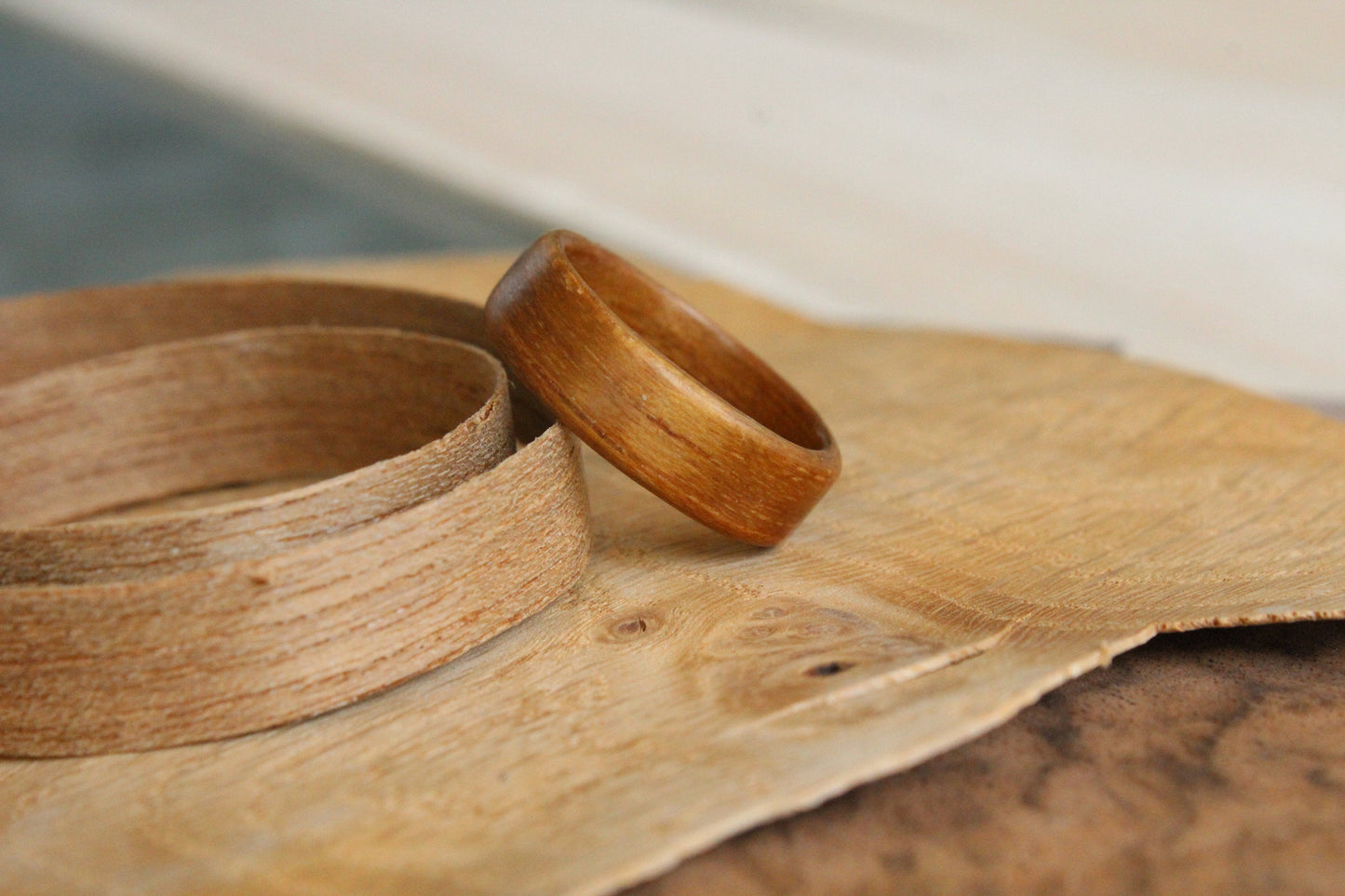 Indian Silverwood Bentwood Ring