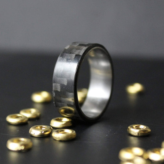 Carbon Fiber and Stainless Steel Ring