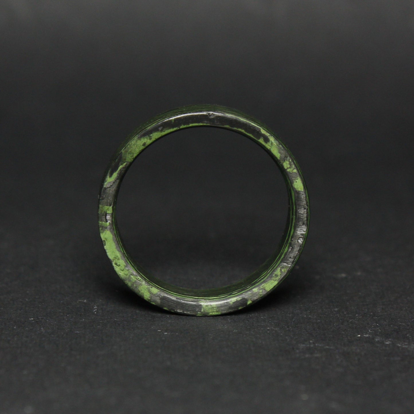 Green Infused Carbon Fiber Ring