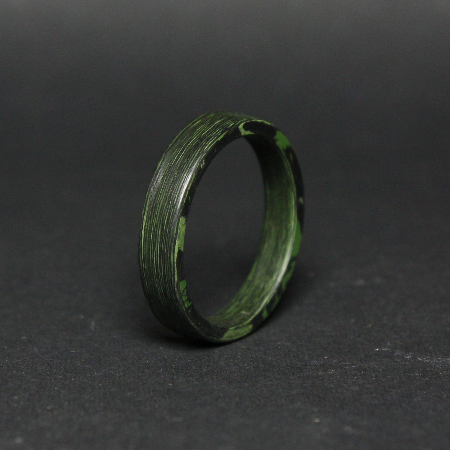 Green Infused Carbon Fiber Ring