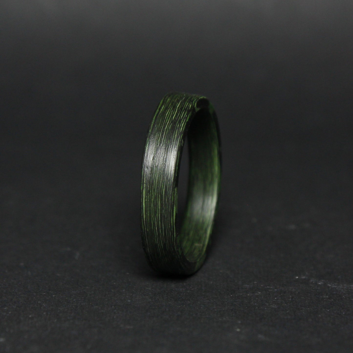 Green Infused Carbon Fiber Ring