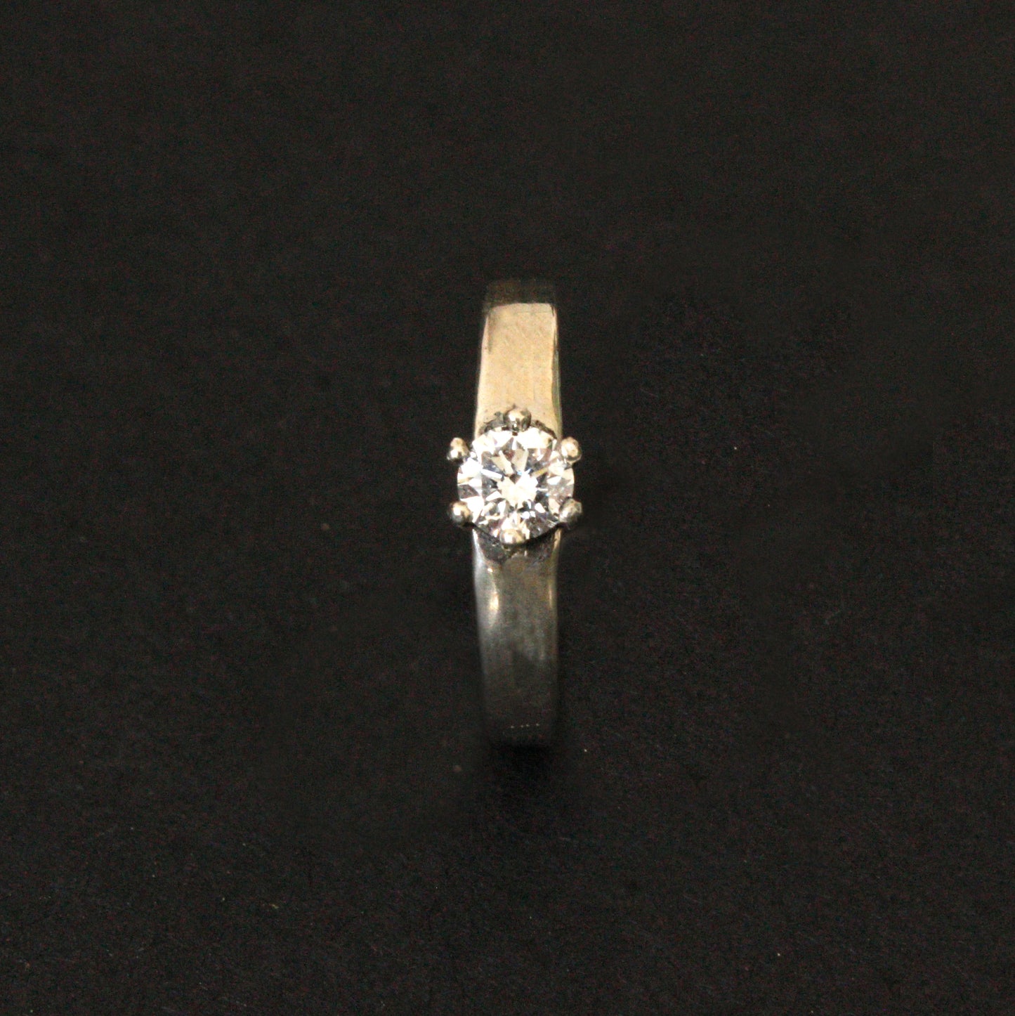 Sterling Silver Diamond Engagement Ring