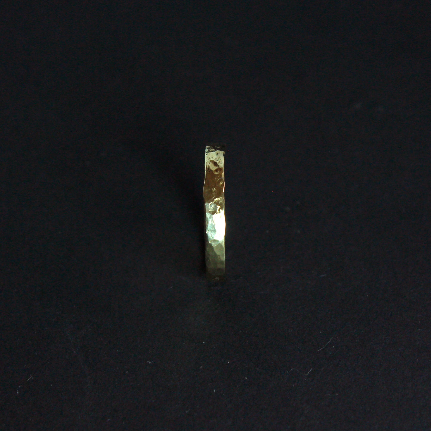 Hammered Yellow Gold Wedding Ring