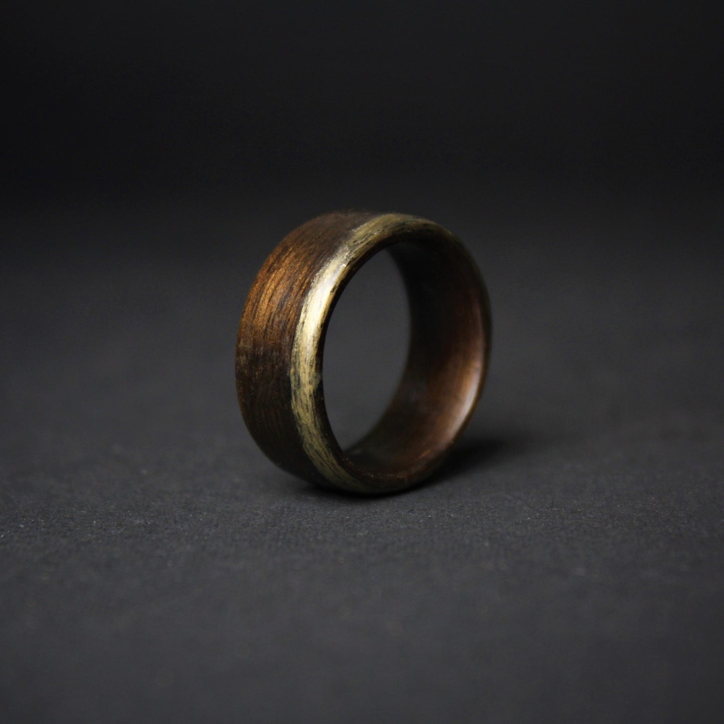 Smoked Eucalyptus and Harborica Bentwood Ring