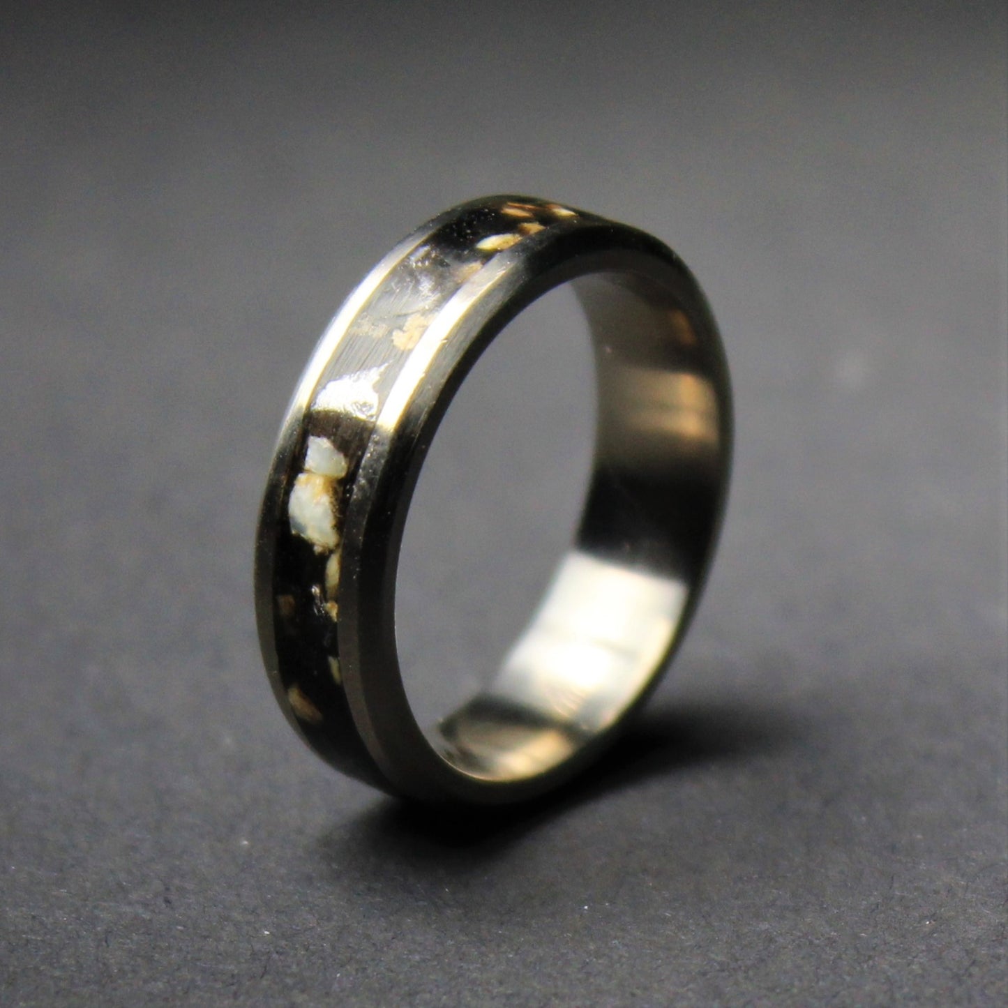 Carbon Mammoth Tooth Titanium Ring