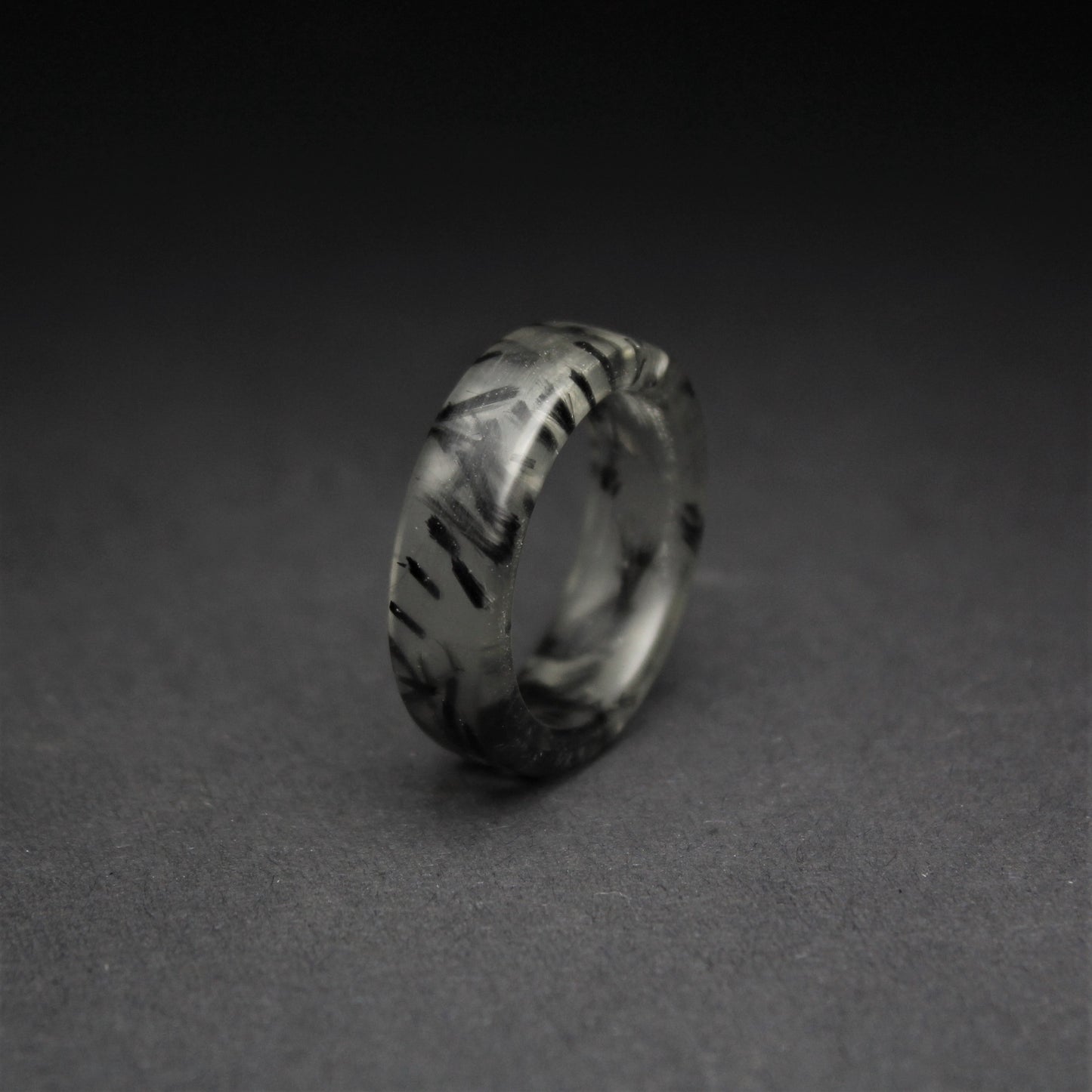 Spike - Shredded Carbon in Epoxy Resin Ring