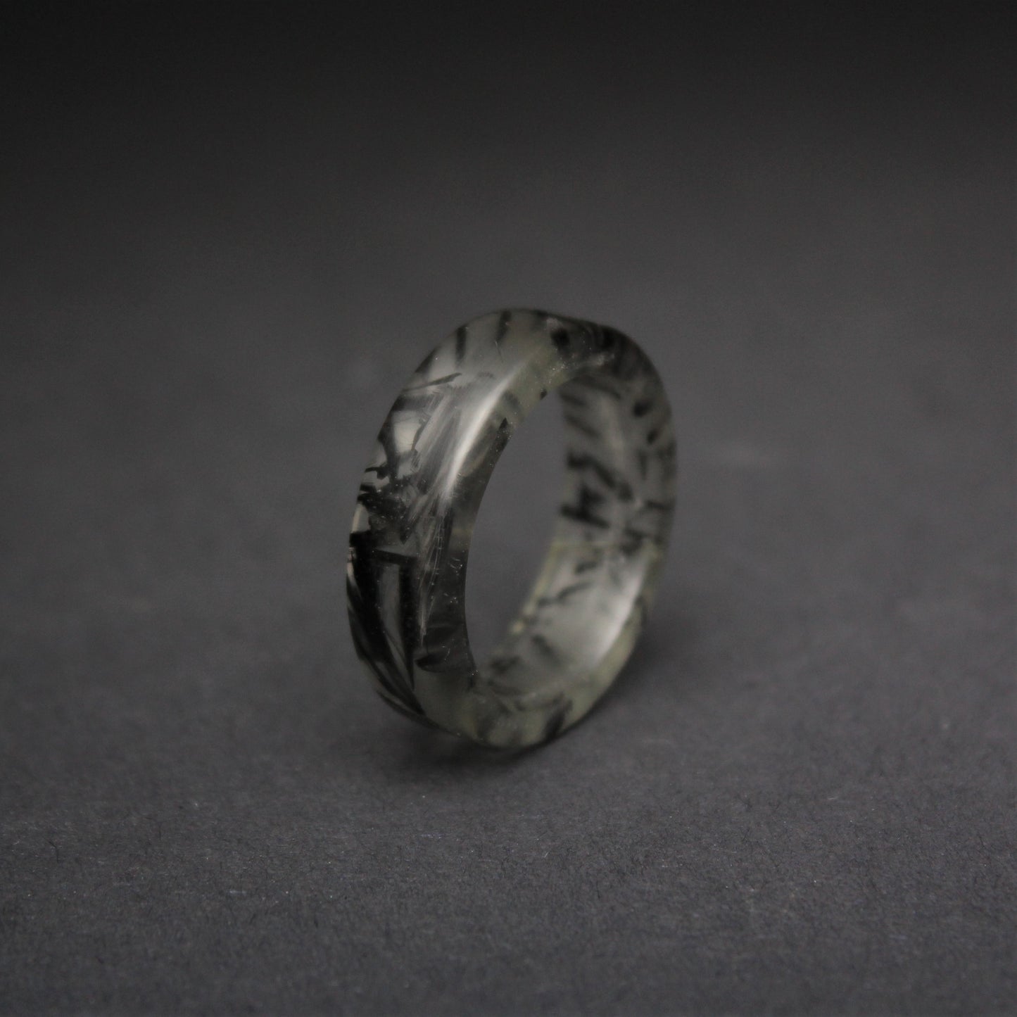 Spike - Shredded Carbon in Epoxy Resin Ring