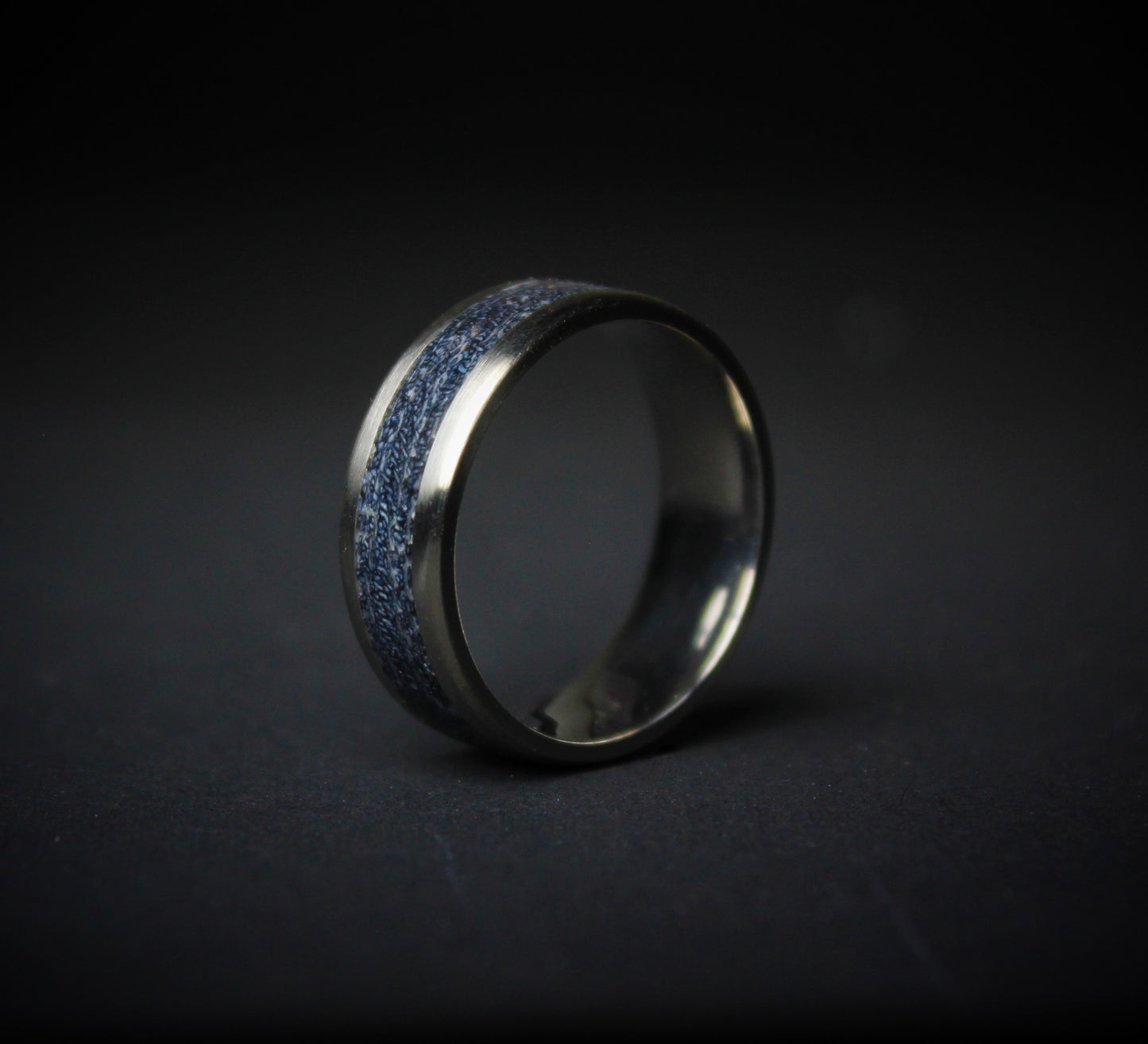 Titanium and Denim Ring - Real Jeans Ring