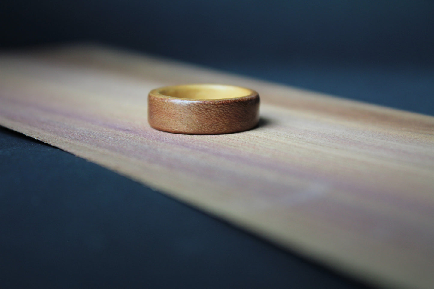 Plum Bentwood Ring