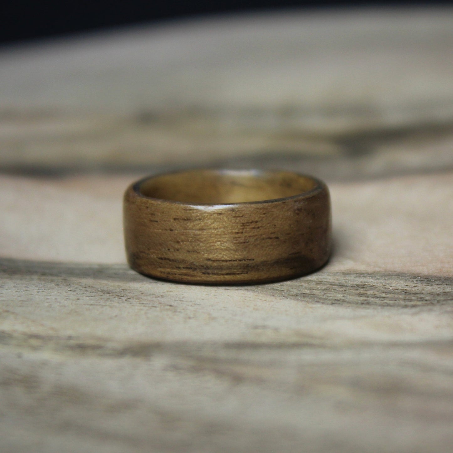 Rustic French Walnut Bentwood Ring