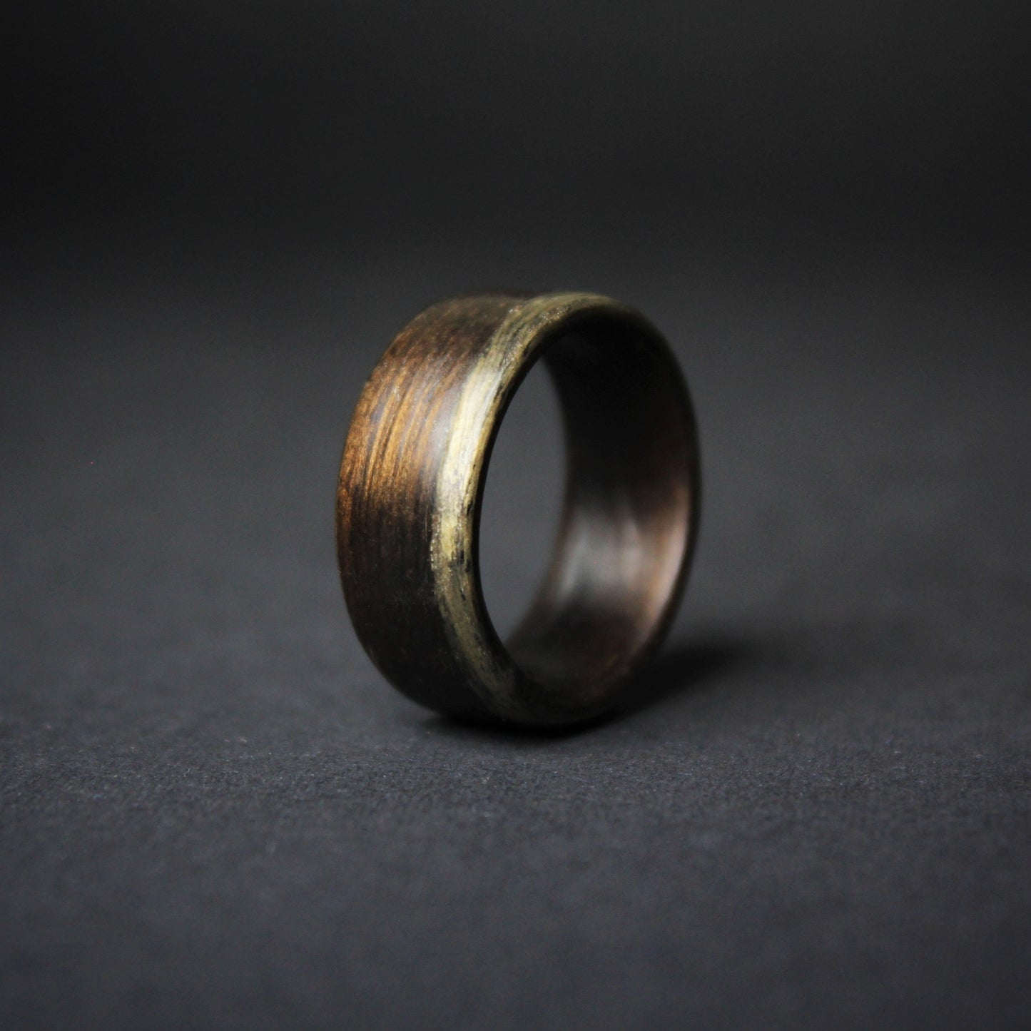 Smoked Eucalyptus and Harborica Bentwood Ring