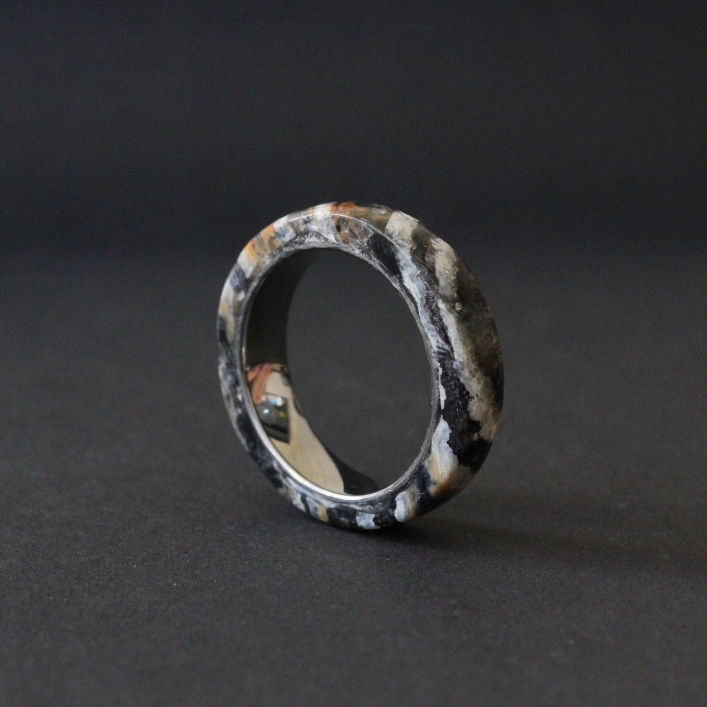 Black Mammoth Tooth Ring - Tungsten Carbide Core