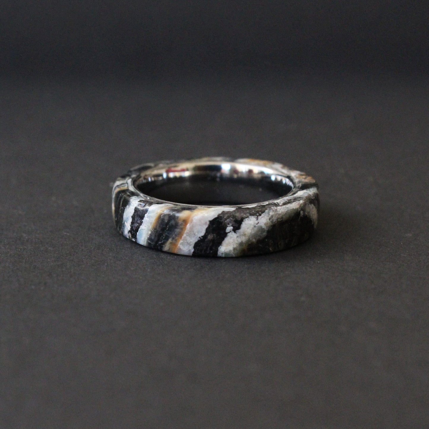 Black Mammoth Tooth Ring - Tungsten Carbide Core