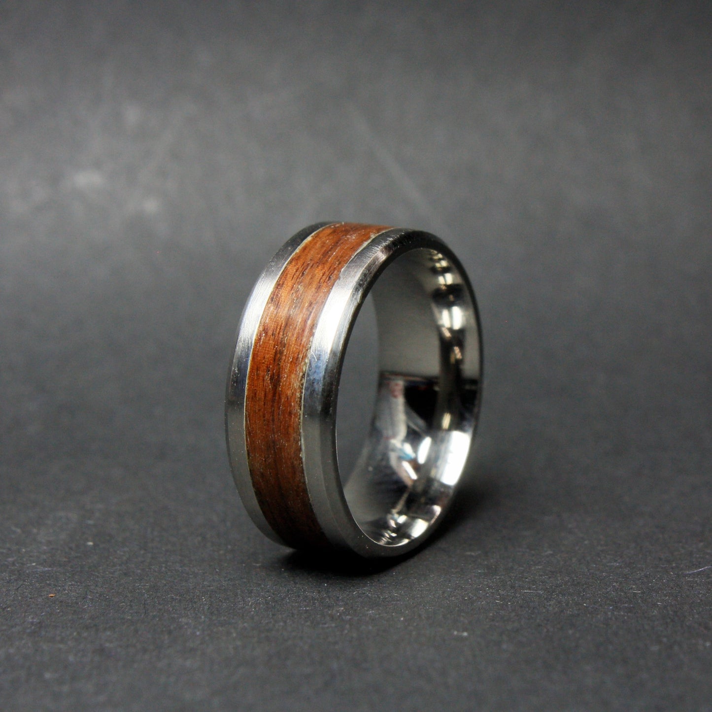 Santos Rosewood and Titanium Ring