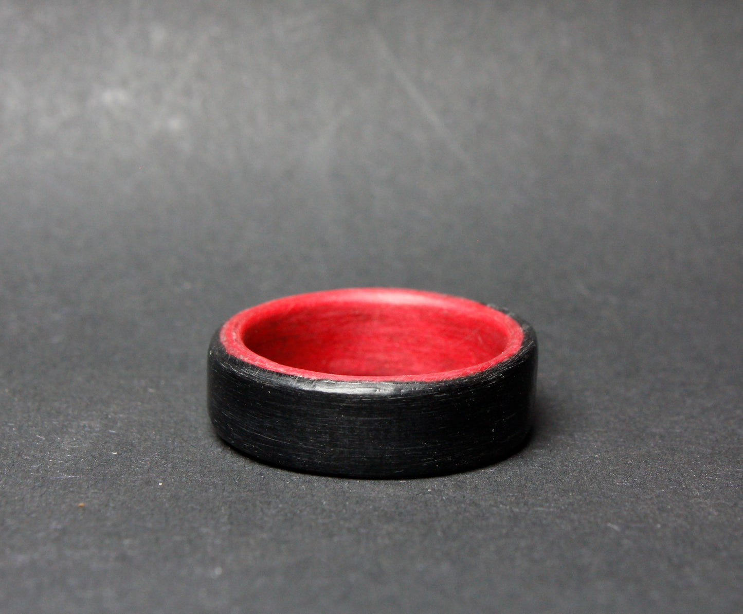 Black and Red Poplar Bentwood Ring