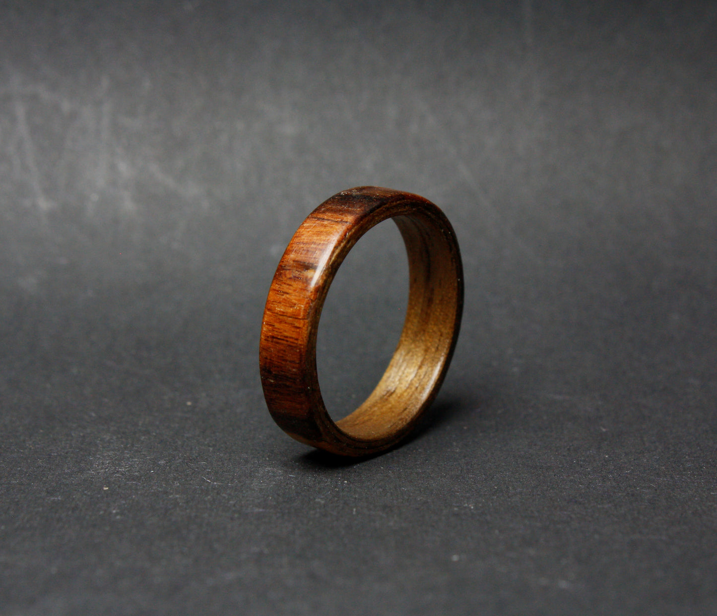 Walnut and Rosewood Bentwood Ring