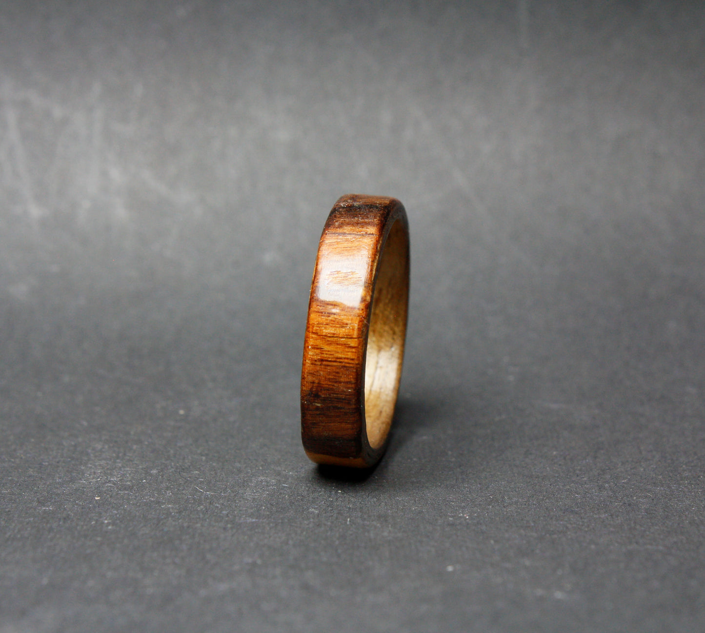 Walnut and Rosewood Bentwood Ring