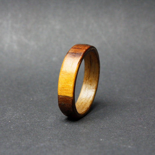 Walnut and Rosewood Bentwood Ring