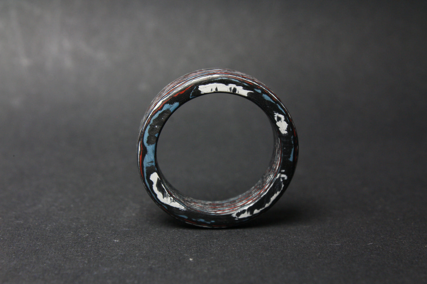 4th of July Carbon Fiber Ring - Color Infused Carbon Fiber Ring