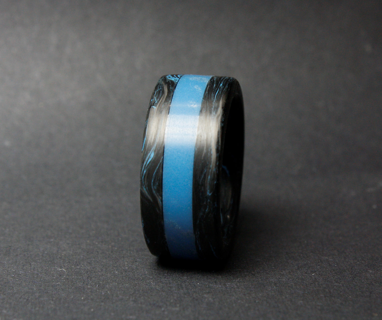 Tron - Glow Carbon Fiber Ring