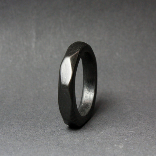 Faceted Carbon Fiber Ring