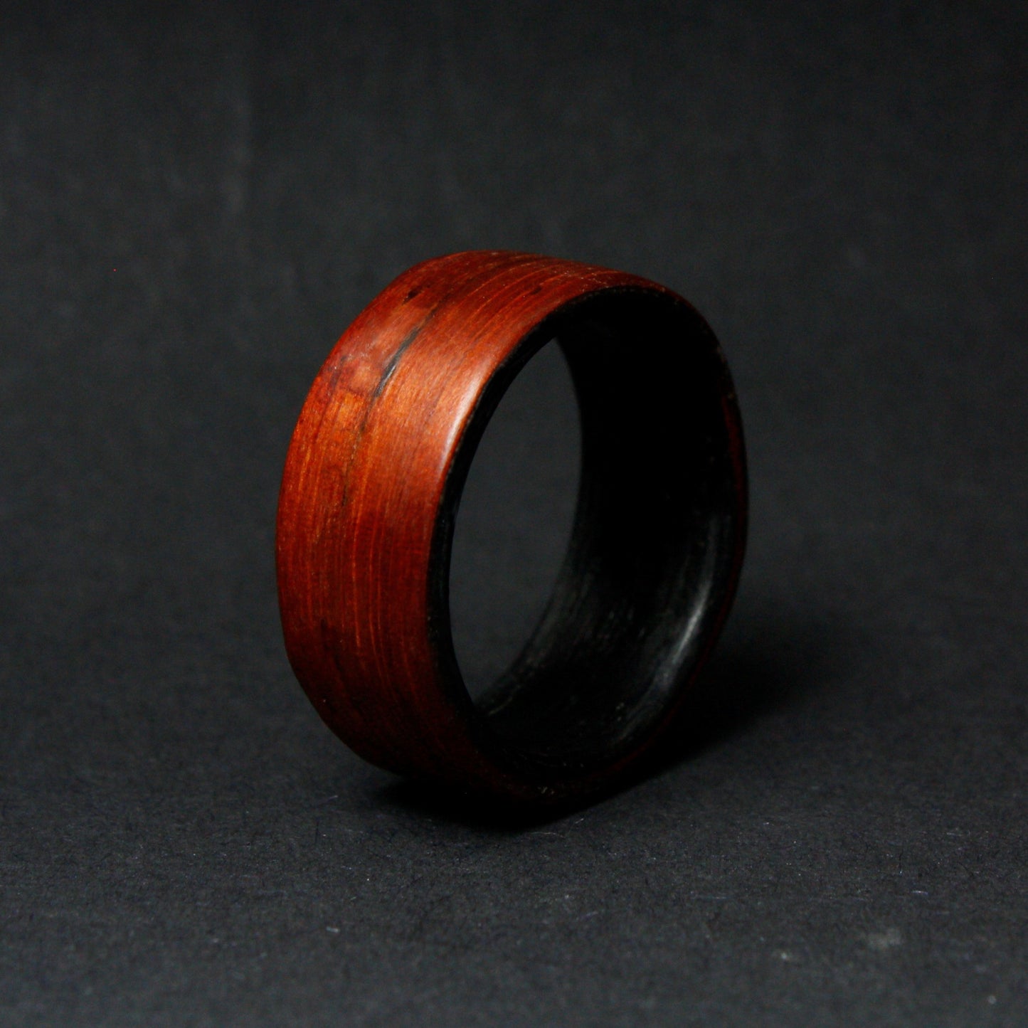 Padauk and Black Poplar Bentwood Ring