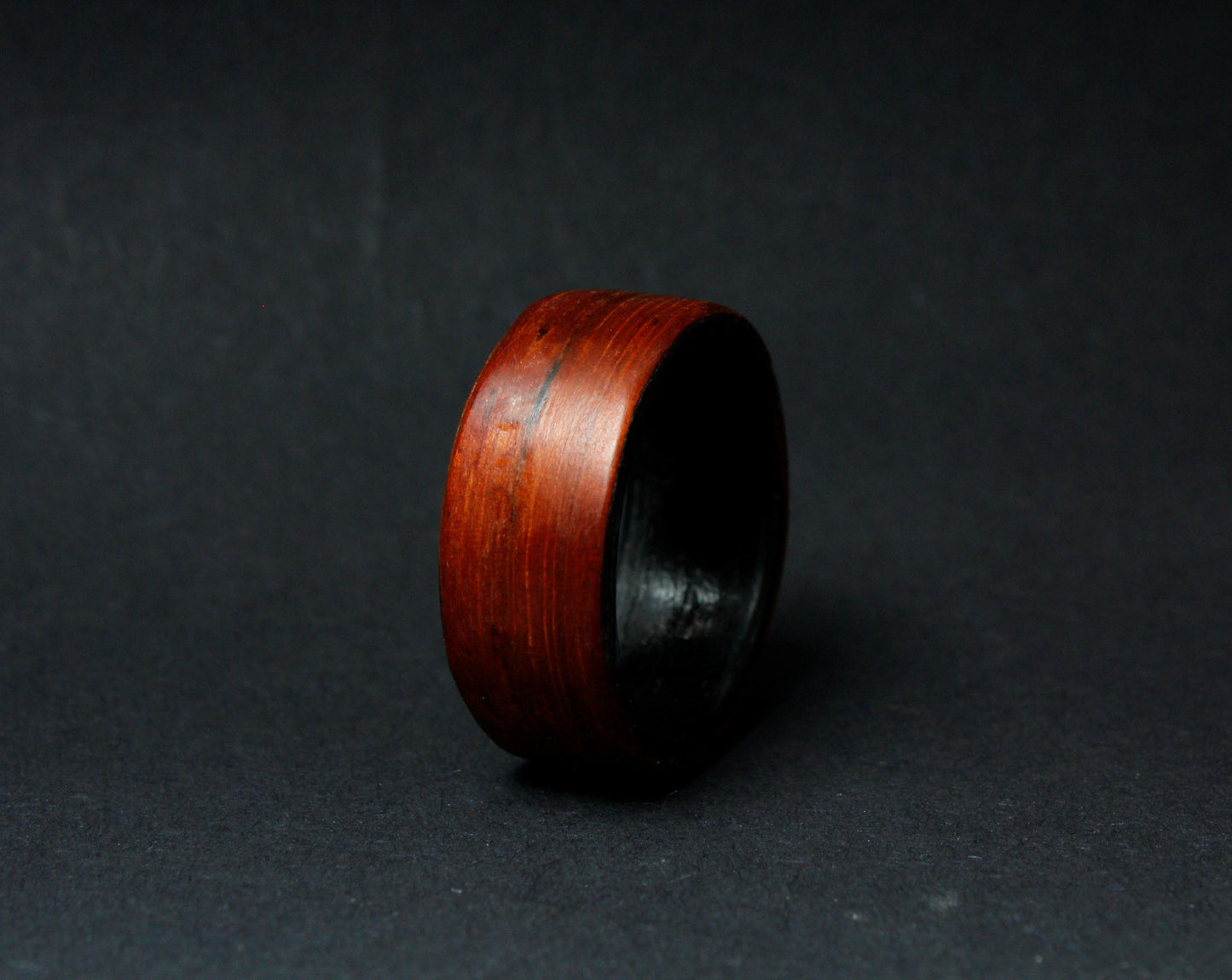 Padauk and Black Poplar Bentwood Ring