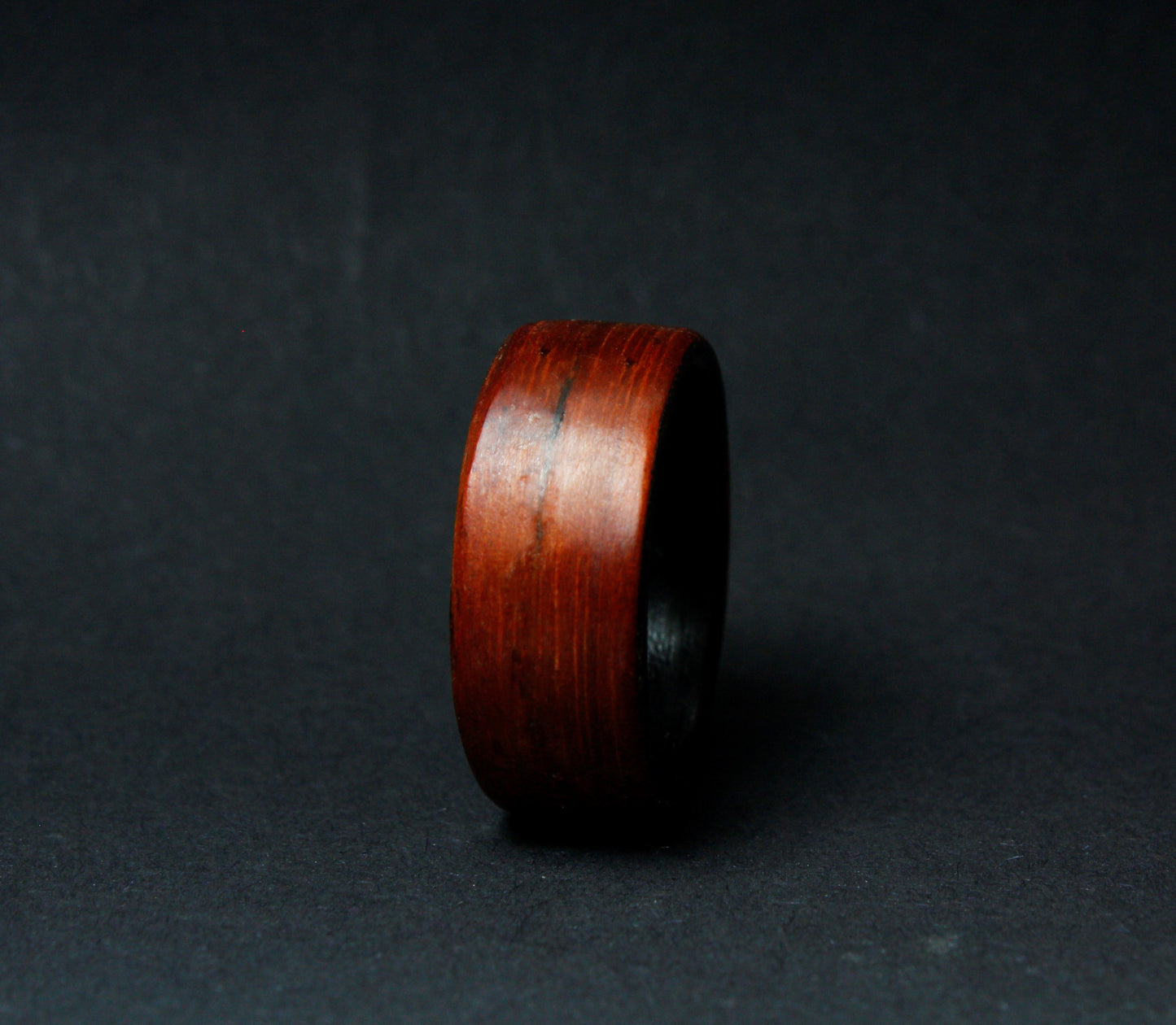 Padauk and Black Poplar Bentwood Ring