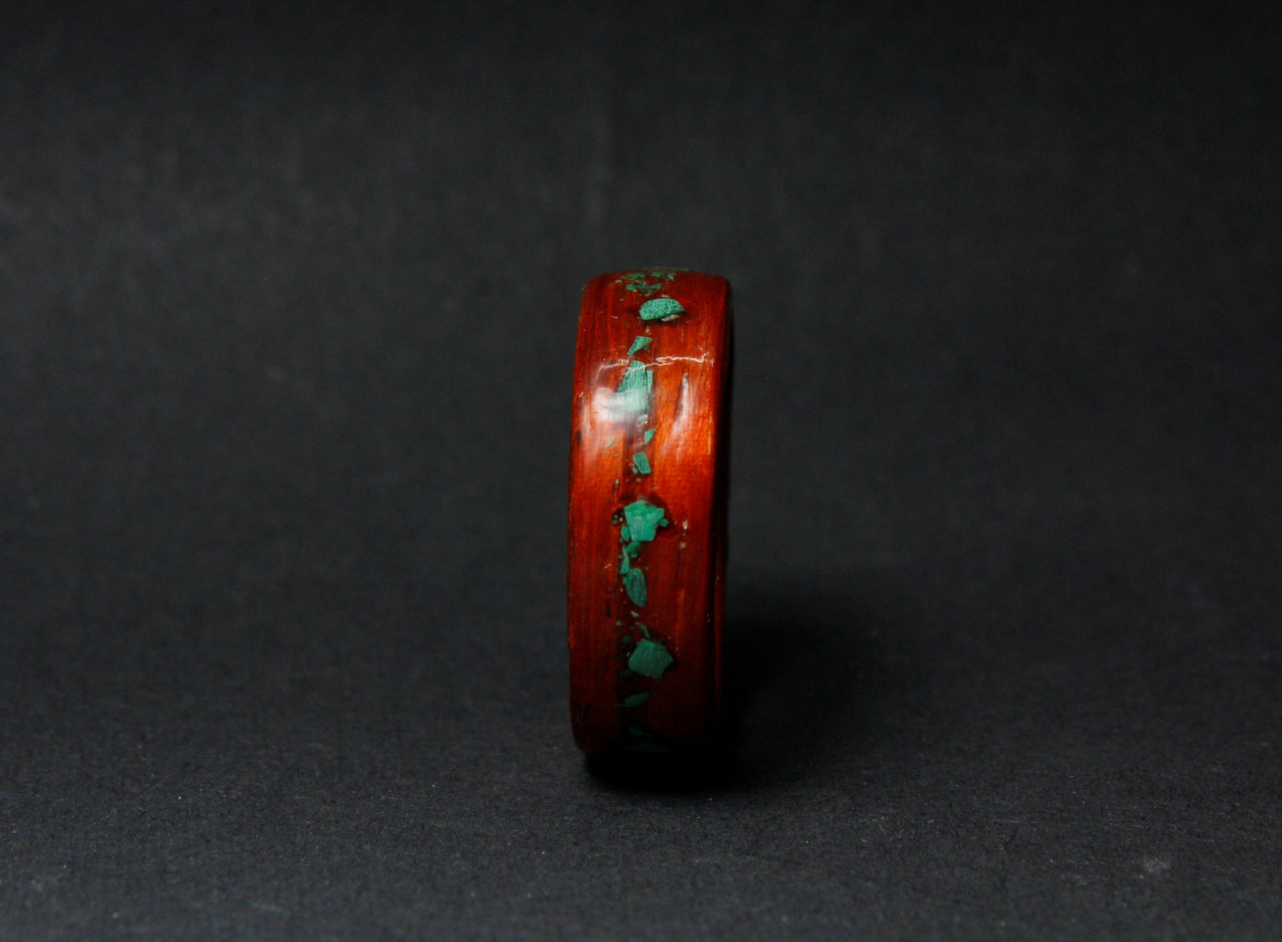 Padauk & Malachite Bentwood Ring