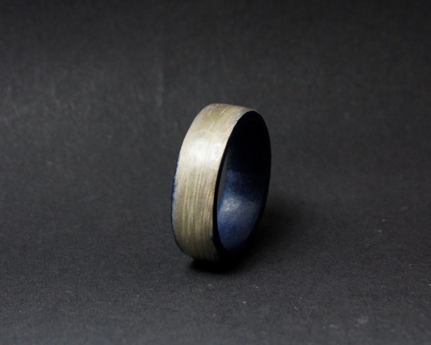 Blue Poplar and Grey Eucalyptus Bentwood Ring