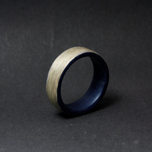 Blue Poplar and Grey Eucalyptus Bentwood Ring