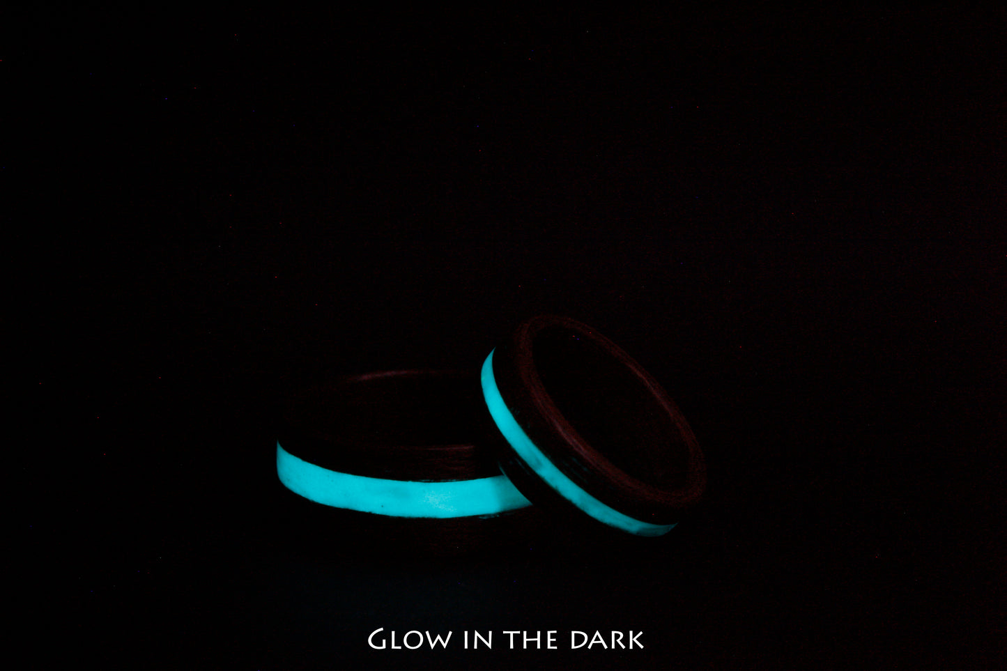 Glow in the Dark Walnut Bentwoo Ring