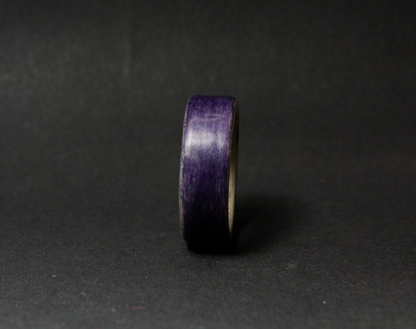 Silver and Purple Bentwood Ring