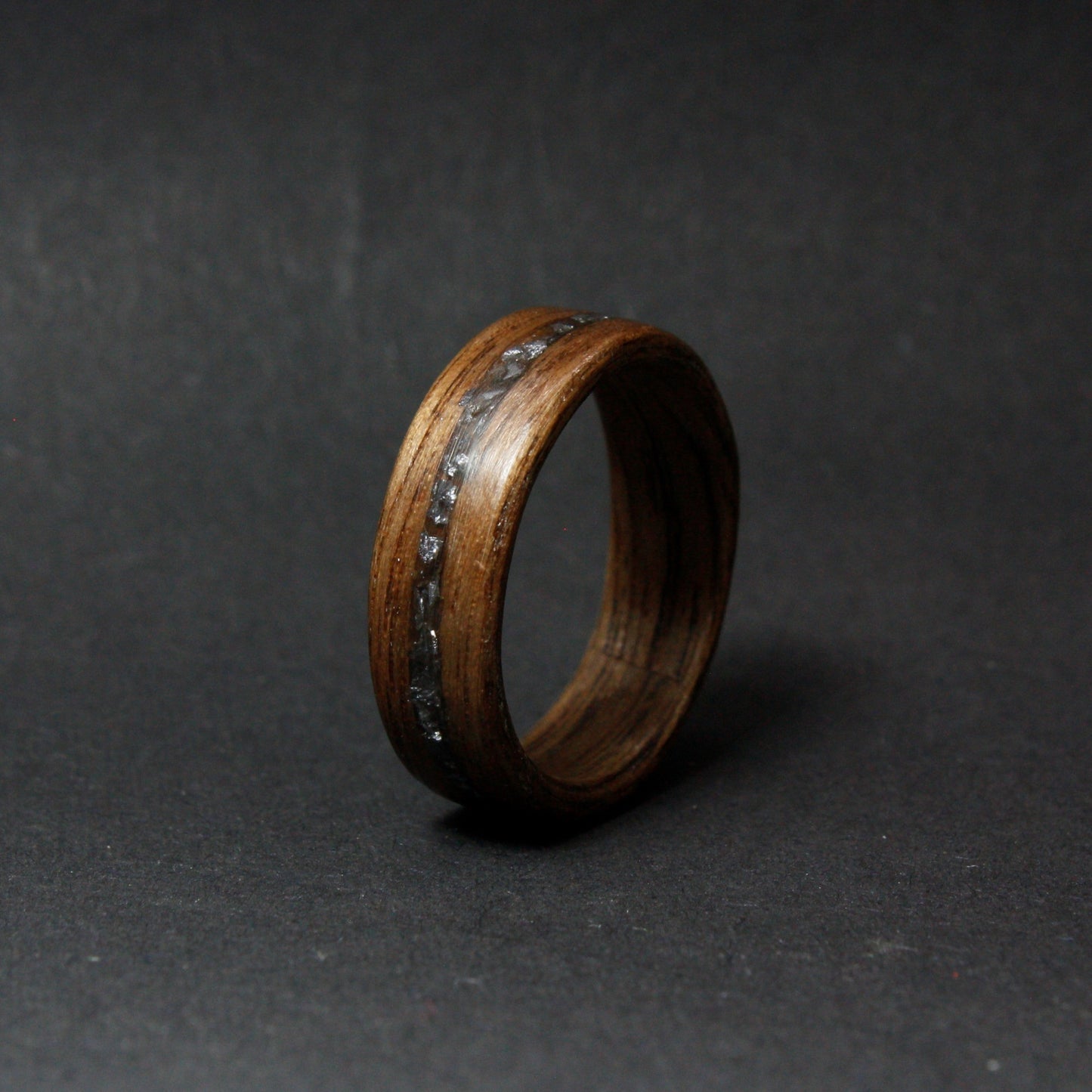 Silicon and Walnut Bentwood Ring