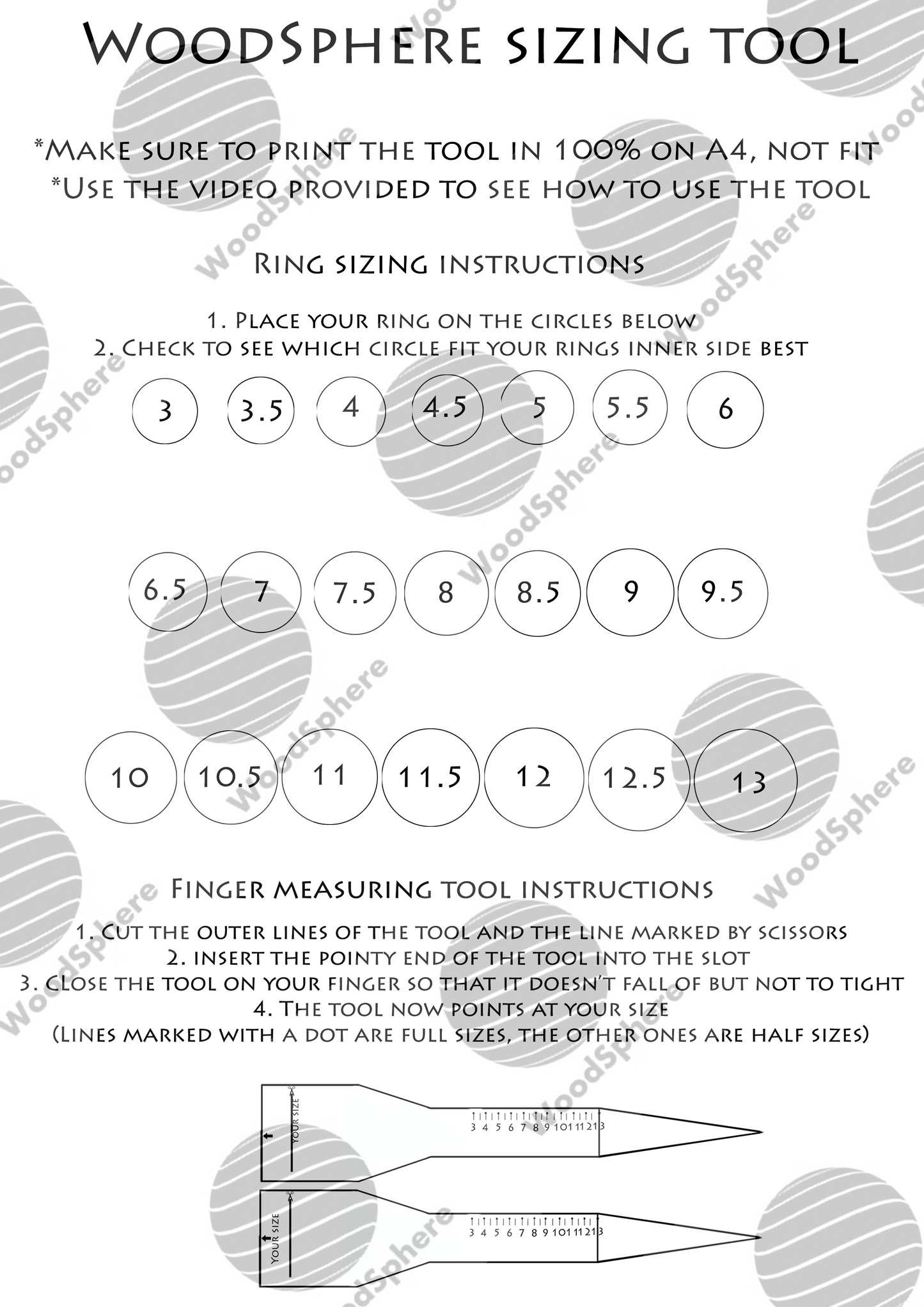  VILLCASE 18 Sheets Ring Size Adjustment Ring Sizer