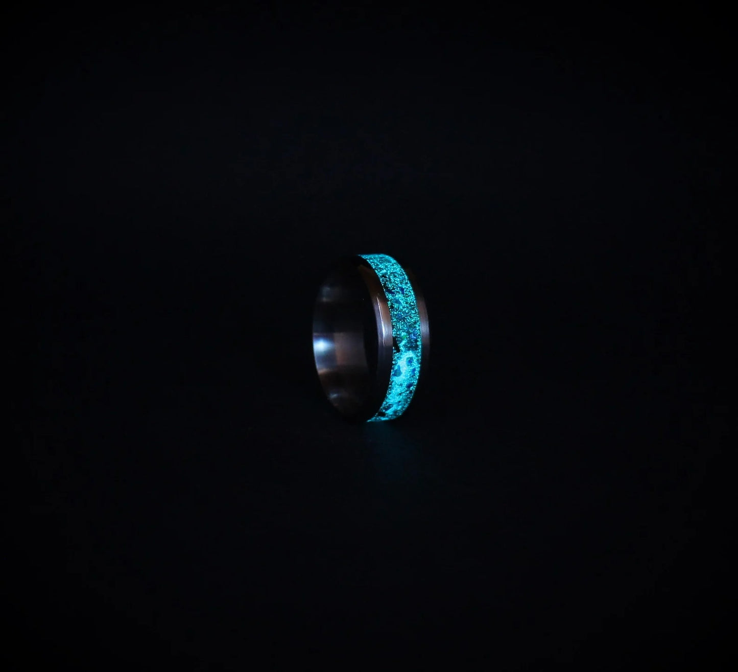 The Deep Space Ring - Titanium and Opal Ring