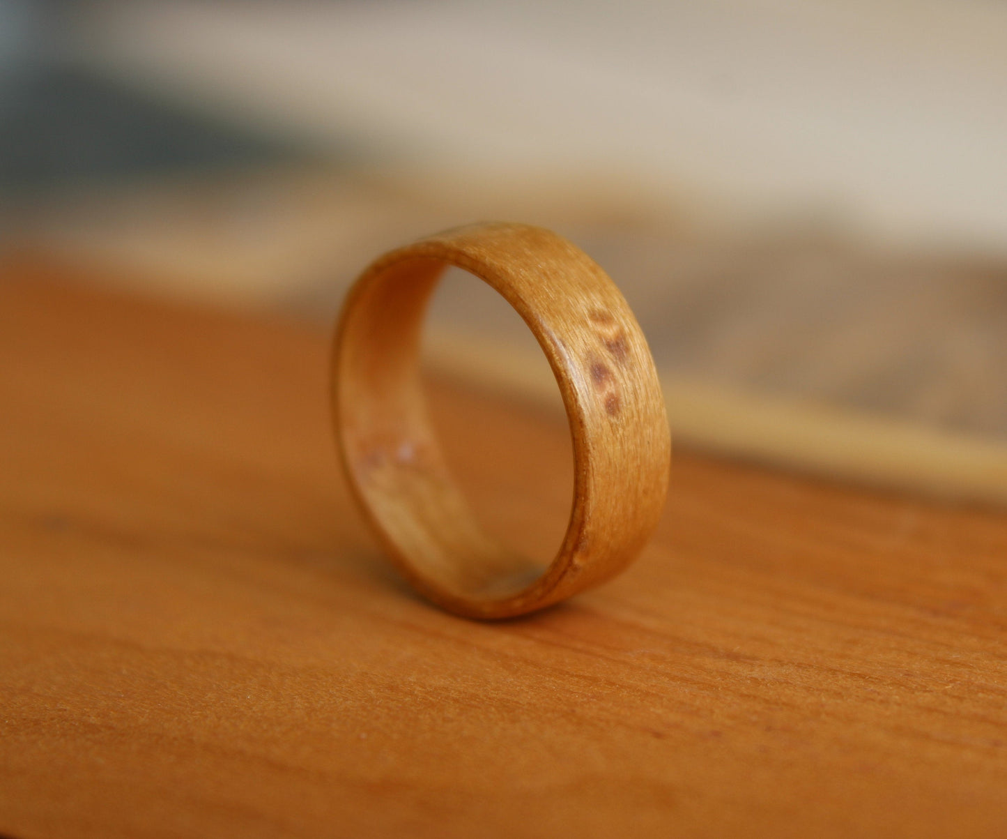 Bird'seye Maple Bentwood Ring