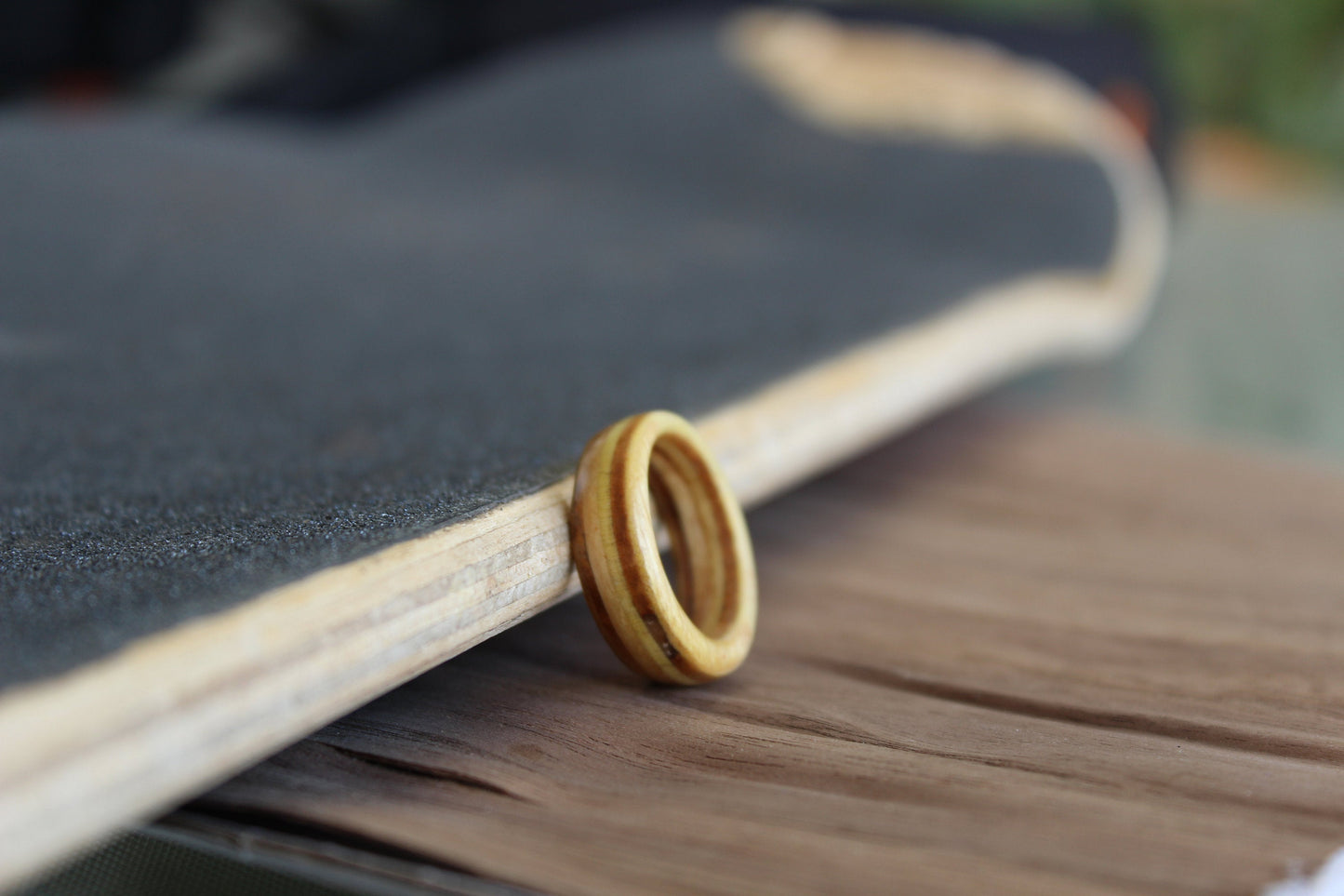 Skateboard Wood Ring