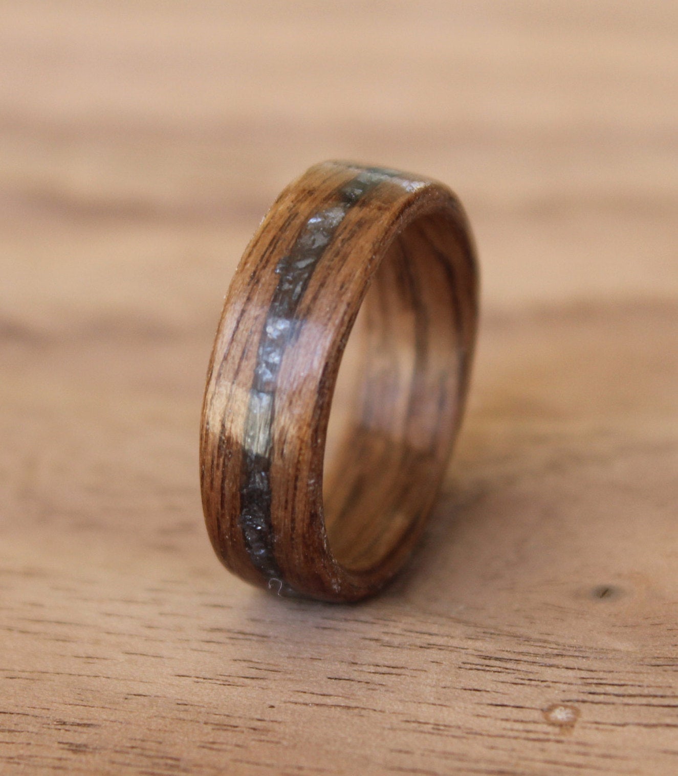 Silicon and Walnut Bentwood Ring