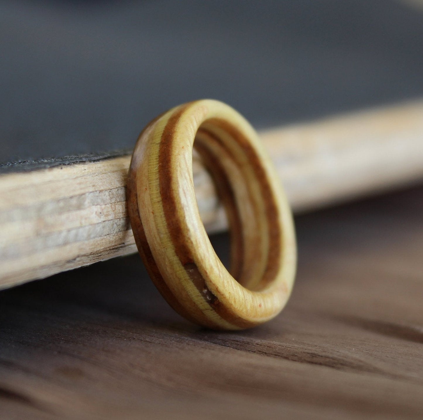 Skateboard Wood Ring