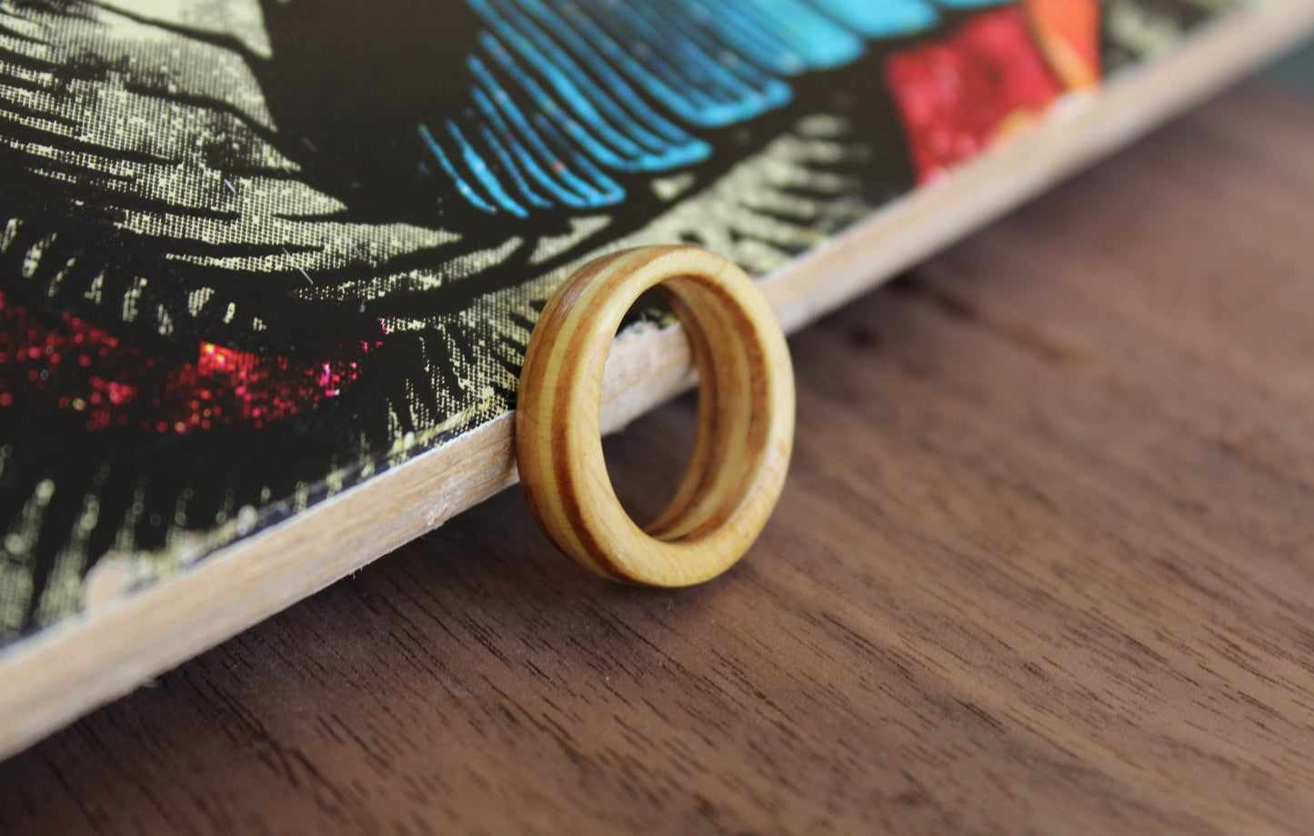 Skateboard Wood Ring