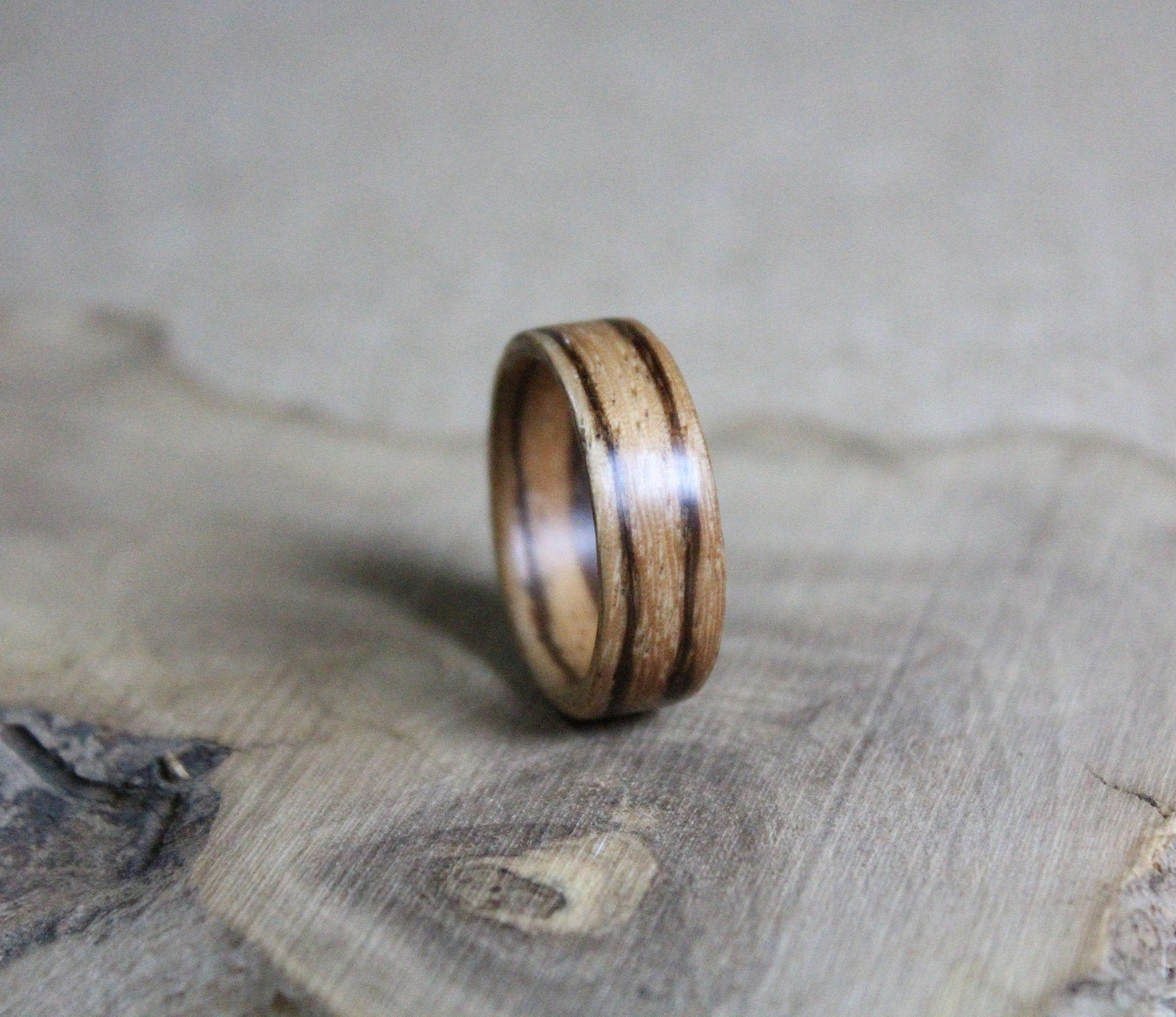 Zebra Wood Bentwood Ring